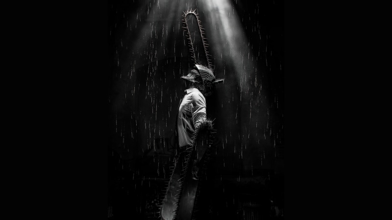 Chainsaw Man in the rain