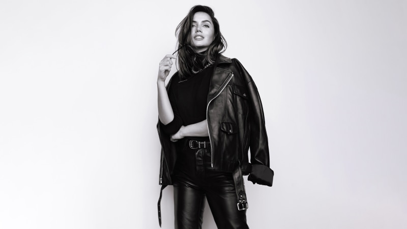 Ana de Armas in monochrome photoshoot