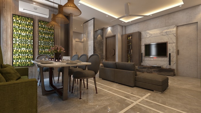 Modern Living and Dining Room Interior Design