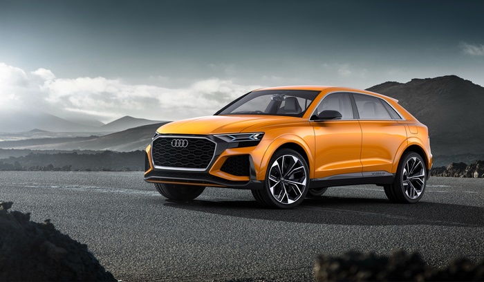 Orange Audi Q8 concept SUV 4K