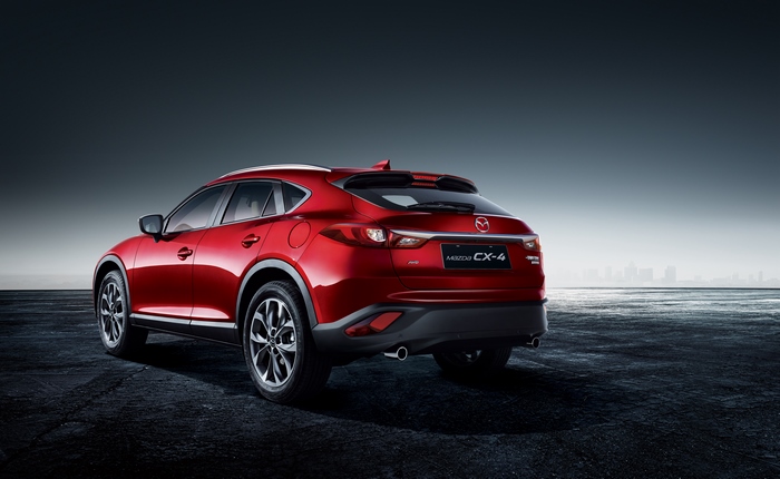 Red Mazda CX-4 SUV 4K