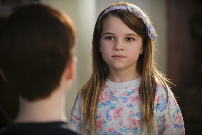 Missy Cooper looking at someone in Young Sheldon