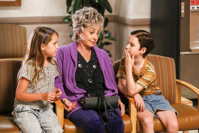 Young Sheldon: Constance Tucker with Sheldon and Missy