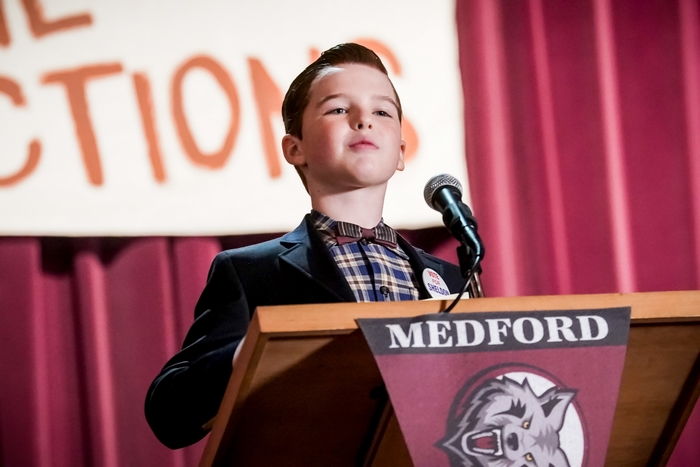 Young Sheldon Cooper campaigning for school elections