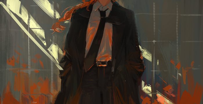 Makima from Chainsaw Man in Dark Coat