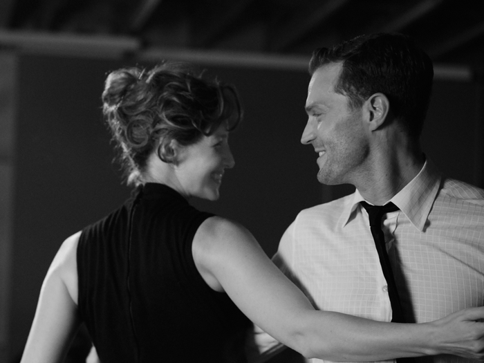 Jamie Dornan and Caitriona Balfe dancing