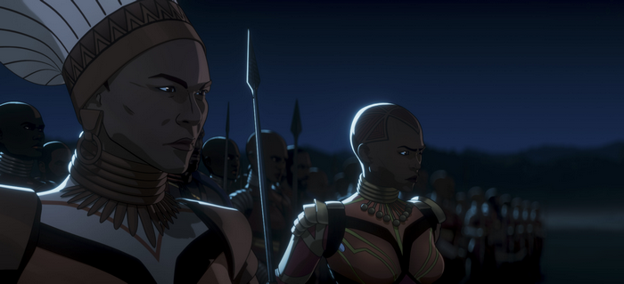 What If...? Okoye and Queen Ramonda leading Dora Milaje