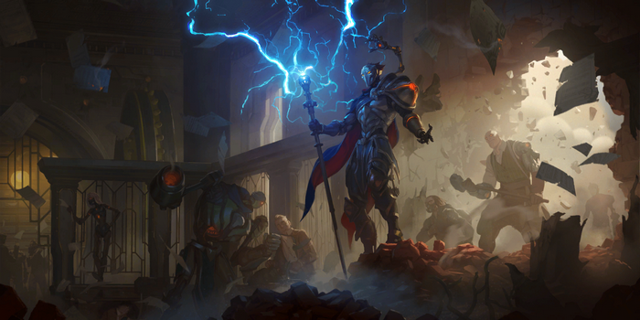 Viktor (League of Legends) unleashes electric power