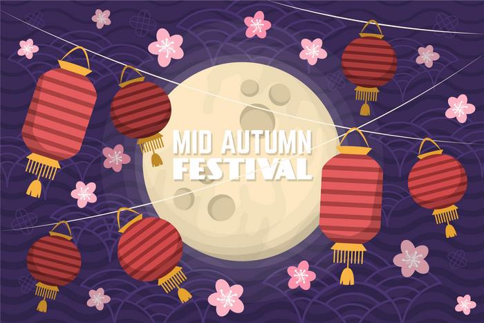Mid-Autumn Festival Moon and Lanterns