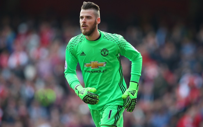 David De Gea, Manchester United goalkeeper, focused