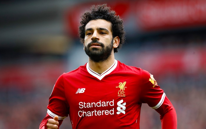 Mohamed Salah in Liverpool F.C. red kit