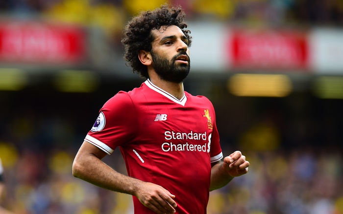 Mohamed Salah in his Liverpool F.C. jersey