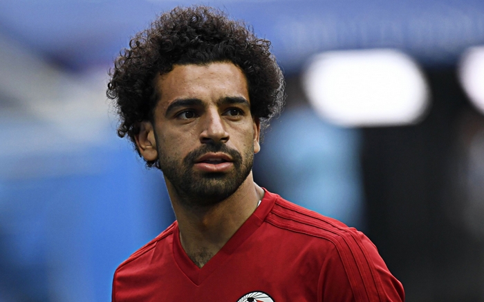 Mohamed Salah in Egypt National Football Team jersey