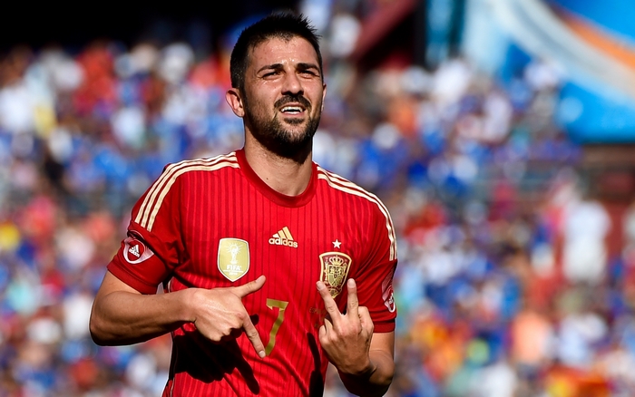 David Villa in Spain National Football Team jersey