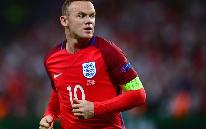 Wayne Rooney playing for England National Football Team