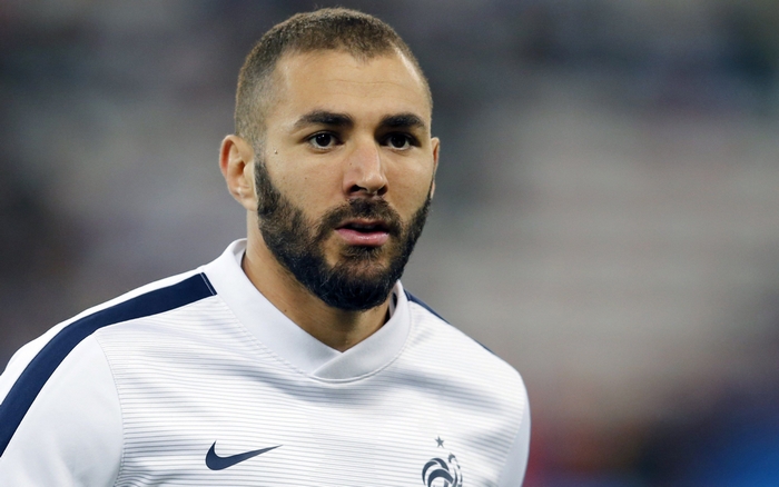 Karim Benzema in France National Football Team jersey