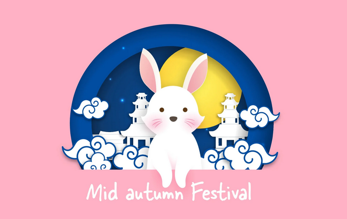 Mid-Autumn Festival Rabbit and Moon Paper Art