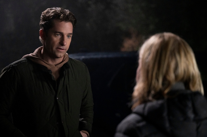 Scott Speedman in YOU, looking intently