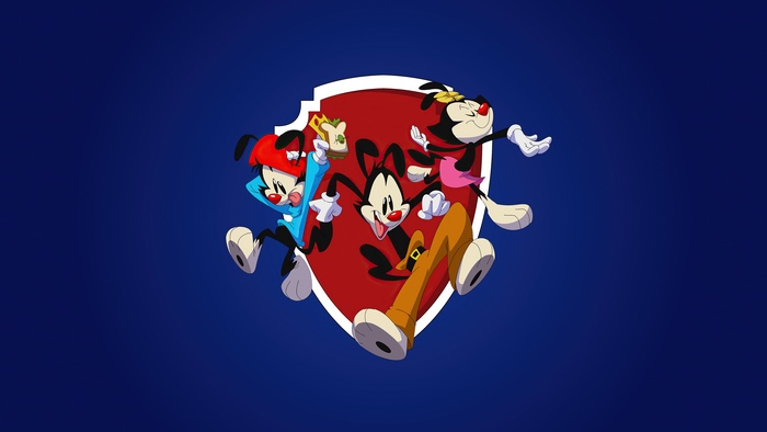 Animaniacs Yakko Wakko Dot on Shield 4K