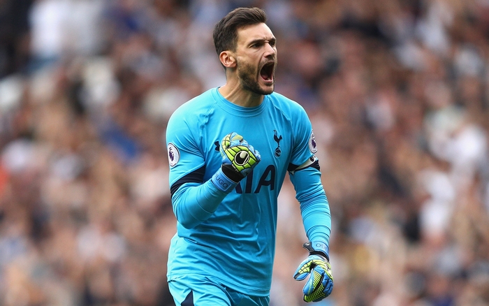 Hugo Lloris celebrating for Tottenham Hotspur