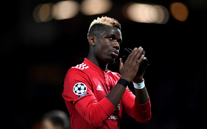 Paul Pogba in Manchester United Champions League kit