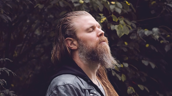 Ryan Hurst in peaceful contemplation outdoors
