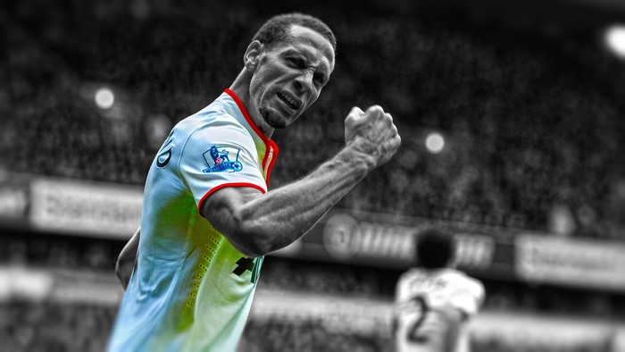 Rio Ferdinand's intense celebration for Manchester United