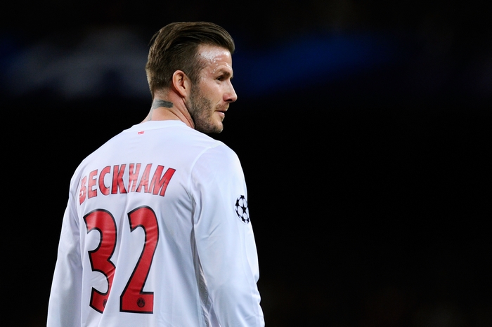 David Beckham in PSG Champions League kit