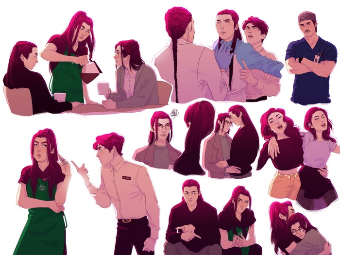 The Untamed Modern AU Character Art