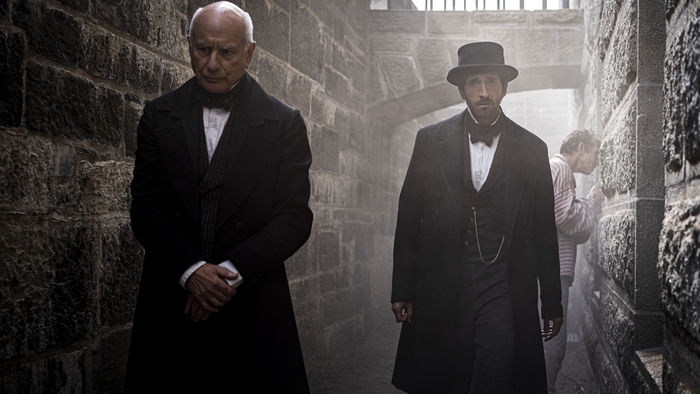 Chapelwaite: Adrien Brody and man in dark passage