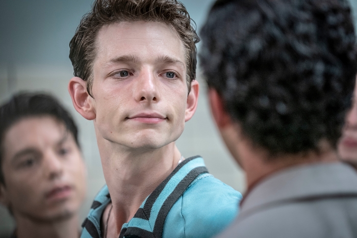 Ansel Elgort's intense gaze in West Side Story