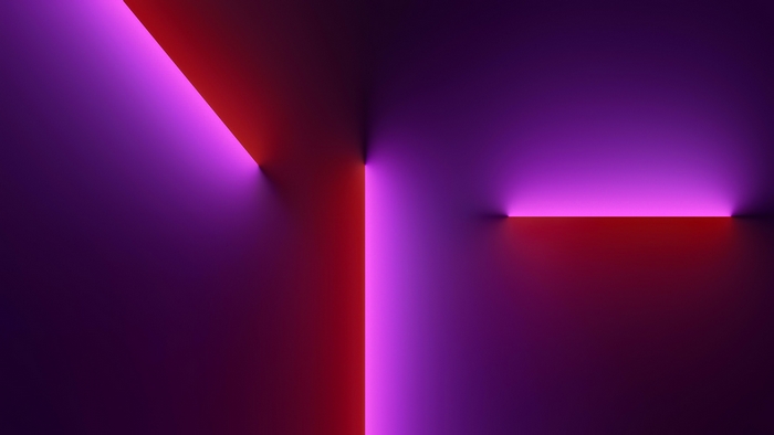 Apple iPhone 13 Pro Max abstract purple red glow