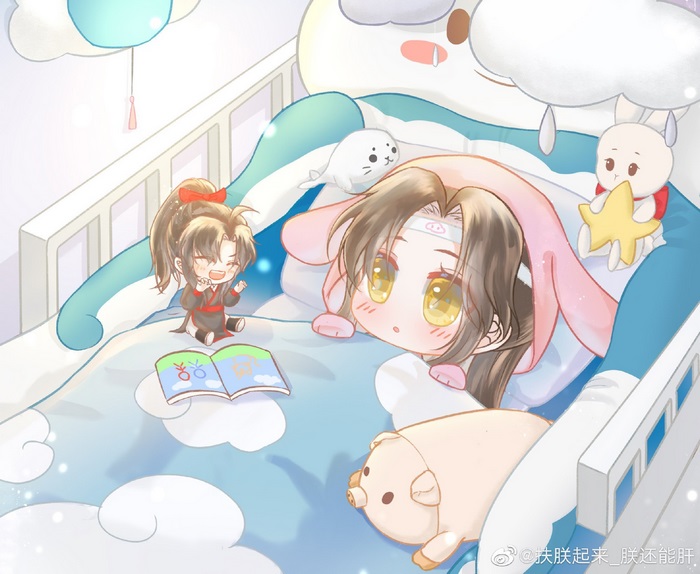 Mo Dao Zu Shi: Wei Wuxian and Lan Wangji's adorable crib playtime
