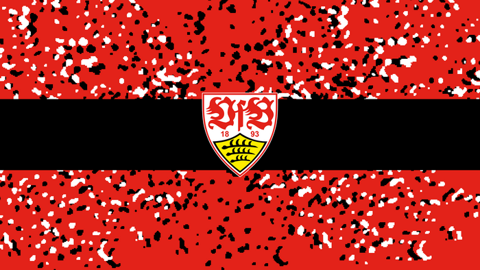 VfB Stuttgart Soccer Emblem Red Black Pattern