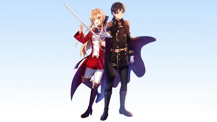 Liscia Elfrieden and Souma Kazuya from How A Realist Hero