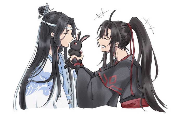 Mo Dao Zu Shi: Wei Wuxian gives Lan Wangji a black rabbit