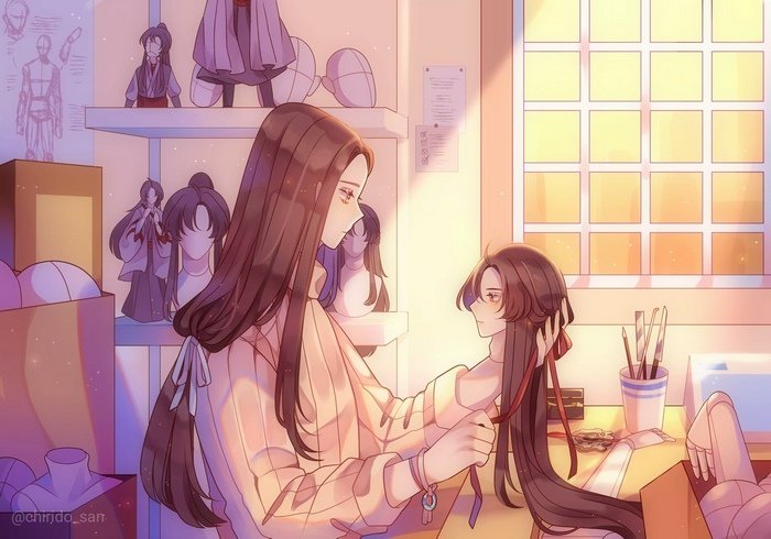 Mo Dao Zu Shi: Artist with Wei Wuxian doll head