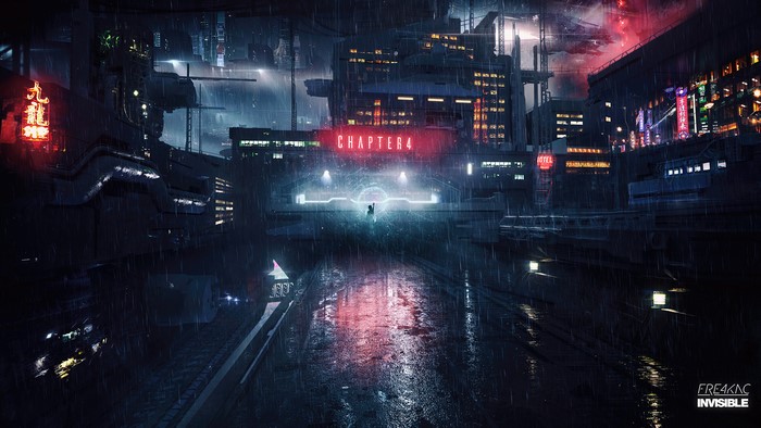 Chapter 4: Neon Reflections in Rainy Cyberpunk City