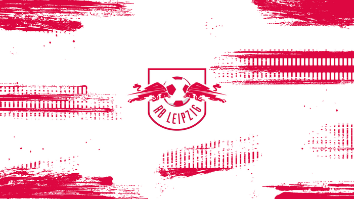RB Leipzig Soccer Logo with Red Grunge Design