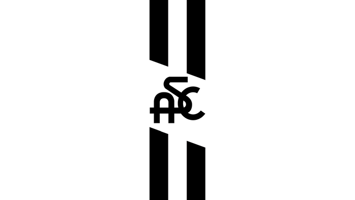 Black and White ASC Soccer Emblem Logo