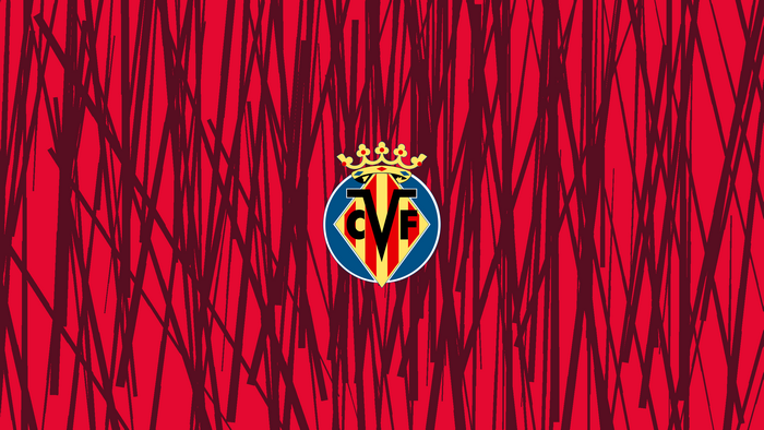 Villarreal CF Emblem on Red Pattern