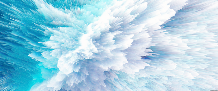 Abstract Icy Blue White Spiky Wave