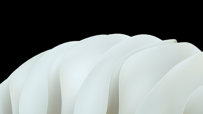 Clean white curved layers Windows 11 style