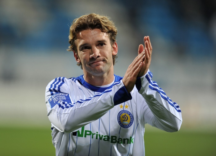 Andriy Shevchenko clapping for FC Dynamo Kyiv