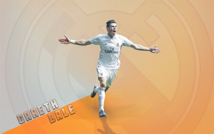 Gareth Bale celebrating for Real Madrid