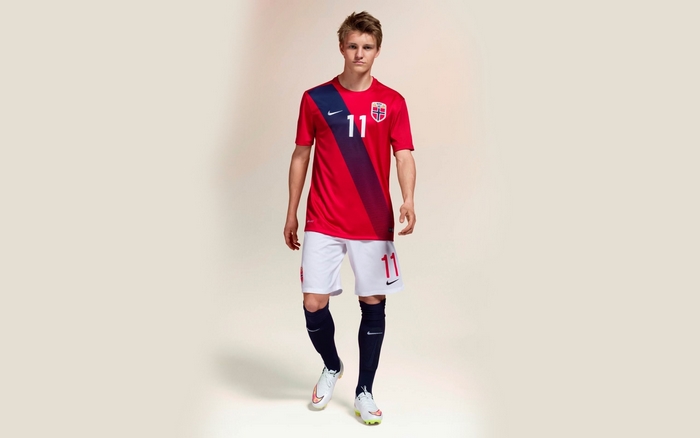 Martin Ødegaard in Norway National Football Team kit