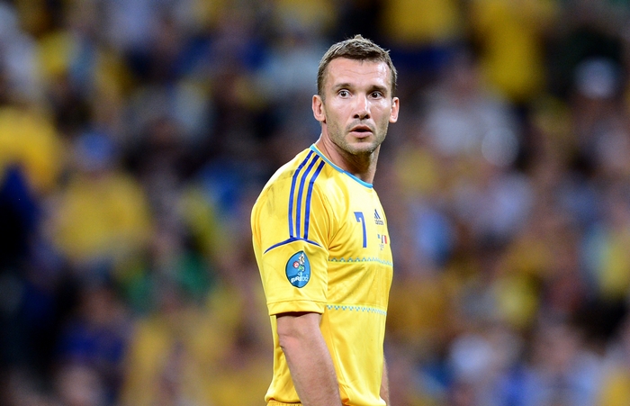 Andriy Shevchenko in Ukraine national team jersey