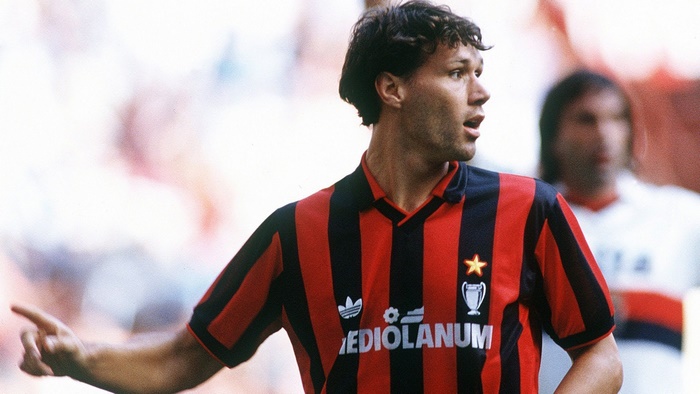 Marco Van Basten in A.C. Milan jersey