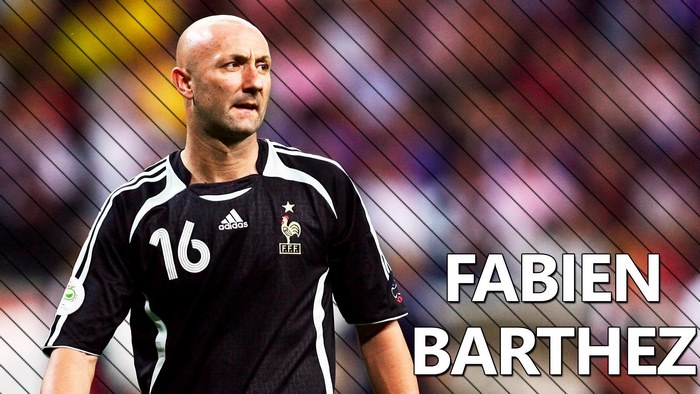 Fabien Barthez in France National Football Team Goalkeeper Jersey