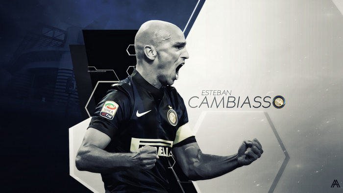 Esteban Cambiasso Inter Milan Football Celebration